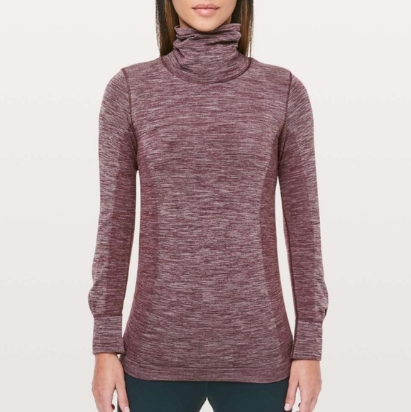 lululemon athletica Tops - Lululemon Woolly Wonder Turtleneck Merino Wool Blend Long Sleeve Shirt Size 12